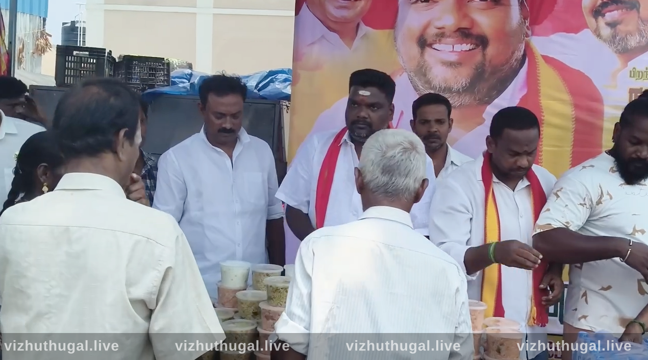 மணிபாலன் பிறந்தநாள் விழாவில் அன்னதானம்